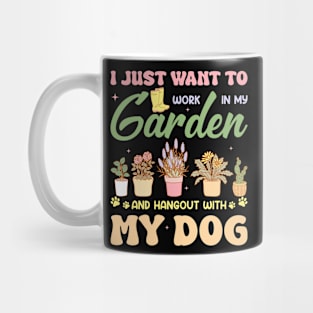 Gardening Dog Lover Gardener Garden Plants Gift For men Women Mug